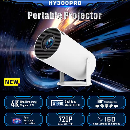 4K HD Mini Portable Projector