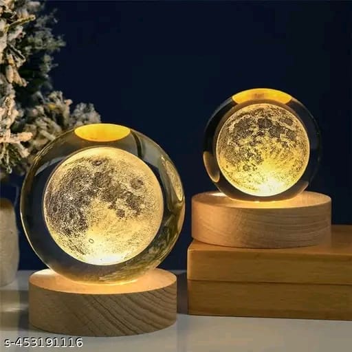 Cosmic Moon Crystal Lamp
