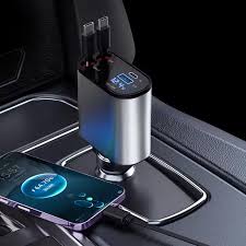 Retractable 4 In 1 Car Charger