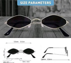 Couples Retro Metal Frame Sunglasses Combo (Round & Hexagon) – Classic Unisex Shades