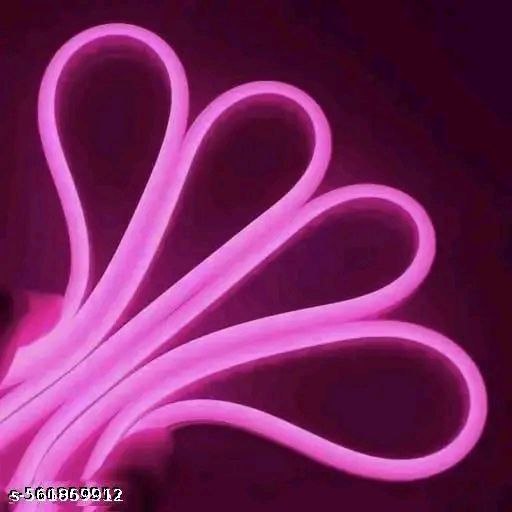 Stylish Flexible Pink LED Neon Strip Light for Room & Party Decoration (5 Meter) With Adopter